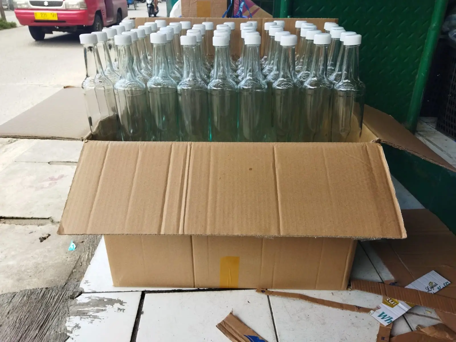 Pengiriman botol kaca UMKM